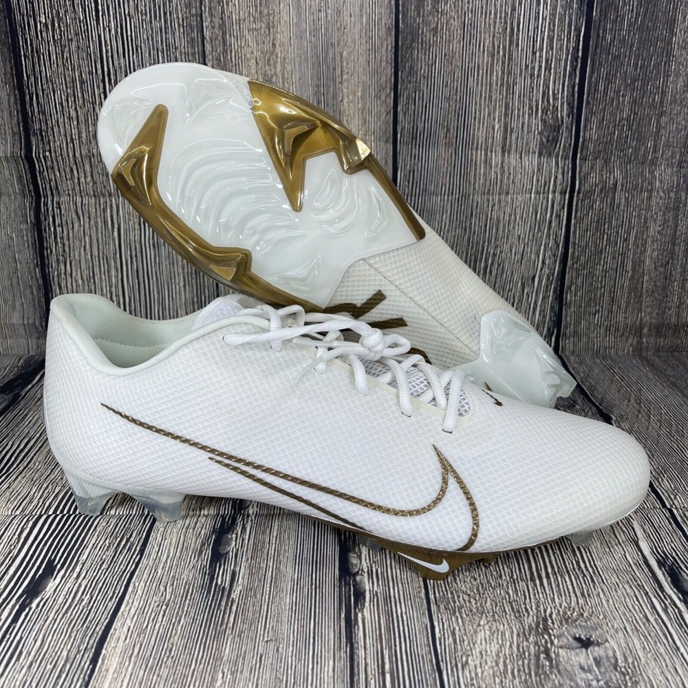 Nike Vapor Edge Speed 360 Football Cleats White Gold CD0082-111 Size 16